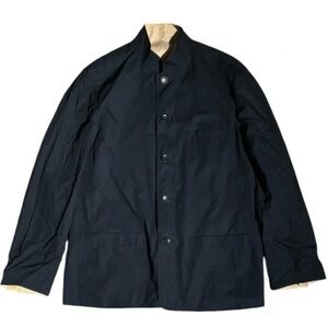 Men's Navy Button-Up Work Jacket